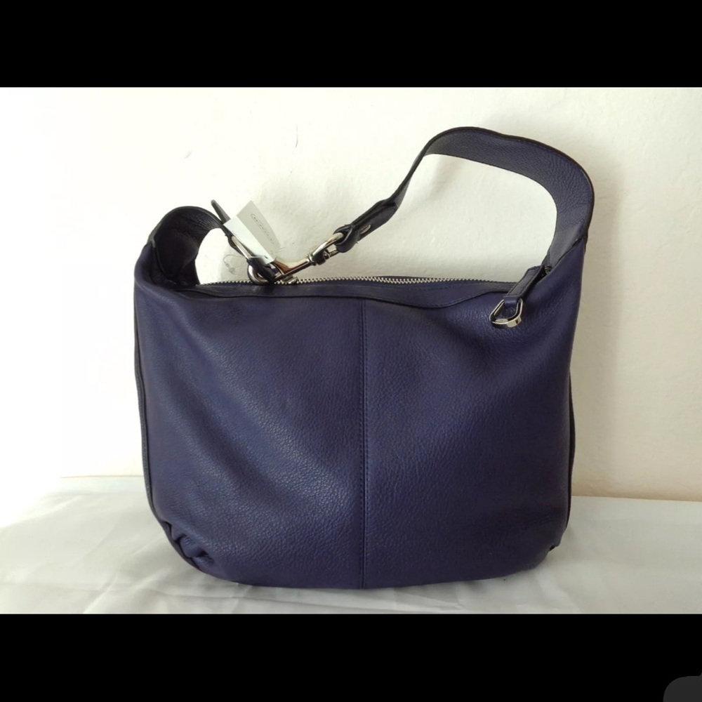 Coach Women's Blue Leather Shoulder Bag - Picture 11 of 15
